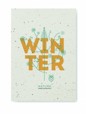 Logo trade promotional gifts image of: A5 seed paper cover notebook