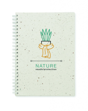 Logo trade advertising products picture of: A5 seed paper cover notebook