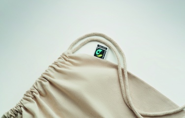 Logo trade advertising products image of: Drawstring bag Fairtrade