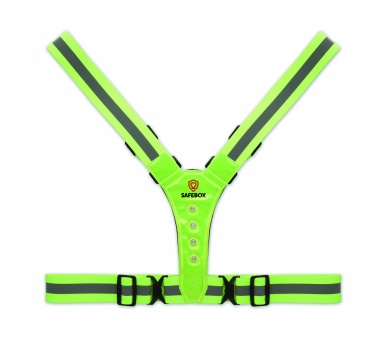 Logo trade promotional merchandise picture of: Reflective body belt with LED