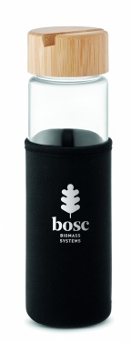 Logo trade advertising products picture of: Glass bottle bamboo lid 600ml