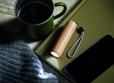 Logotrade promotional merchandise image of: Beech wood rechargeable torch