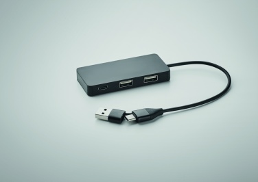 Logo trade corporate gifts picture of: 3 port USB hub with 20cm cable
