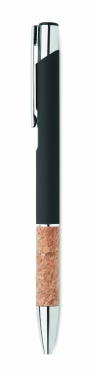 Logo trade promotional item photo of: Ballpoint pen made of aluminum with a cork grip