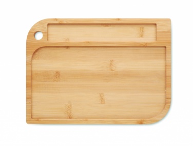 Logo trade promotional giveaways image of: Meal plate in bamboo