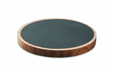 Logo trade corporate gifts picture of: Wireless charger in acacia 15W