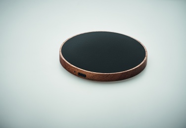 Logo trade promotional gifts image of: Wireless charger in acacia 15W