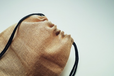 Logo trade business gift photo of: Jute drawstring bag