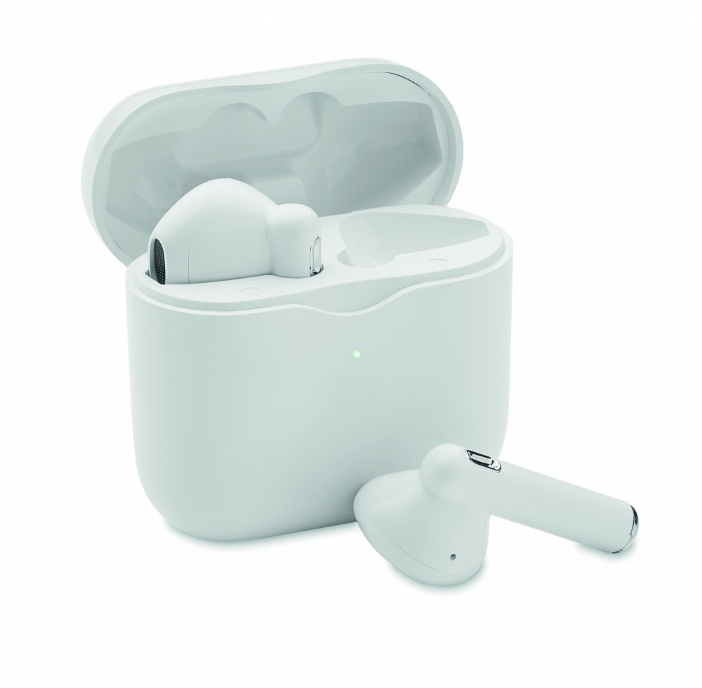 Logo trade advertising products picture of: TWS earbuds with charging base