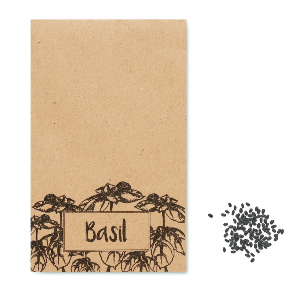 Logotrade promotional gift picture of: Basil seeds in craft envelope