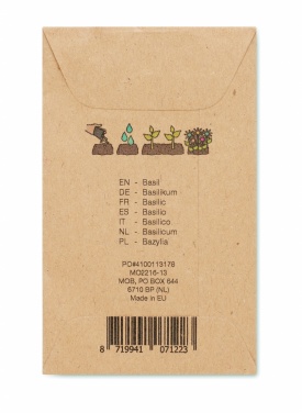 Logotrade promotional item image of: Basil seeds in craft envelope