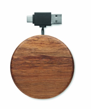 Logotrade promotional merchandise image of: Wireless charger in acacia 15W