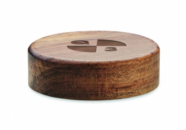 Logo trade promotional gift photo of: Wireless charger in acacia 15W