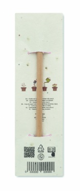 Logo trade promotional merchandise image of: Natural pencil in seeded pouch