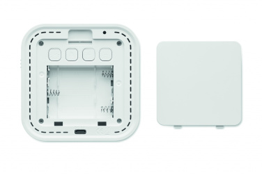 Logo trade promotional giveaways picture of: Recycled ABS/RPET alarm clock Stuttgart