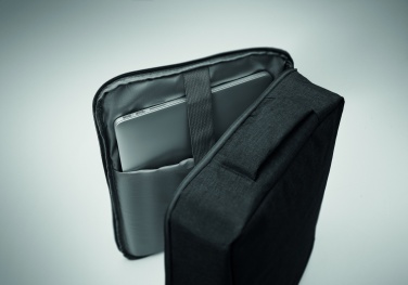 Logo trade promotional items image of: A safe 15-inch laptop backpack made of 300D RPET with a 210D RPET lining and customizable printing.