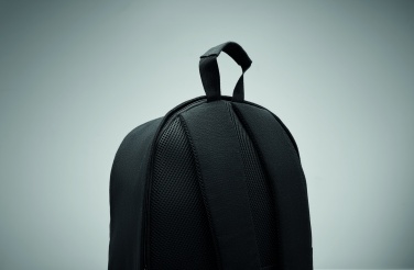 Logo trade corporate gift photo of: A 15-inch laptop backpack made of recycled pre-consumer cotton and recycled polyester with customizable printing.