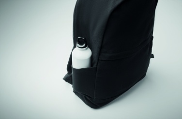 Logo trade promotional items image of: A 15-inch laptop backpack made of recycled pre-consumer cotton and recycled polyester with customizable printing.