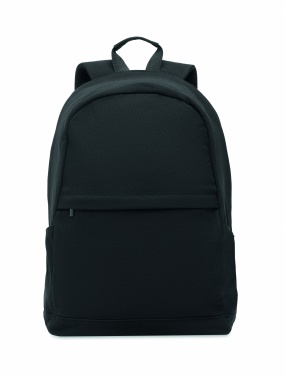 Logo trade promotional gift photo of: A 15-inch laptop backpack made of recycled pre-consumer cotton and recycled polyester with customizable printing.
