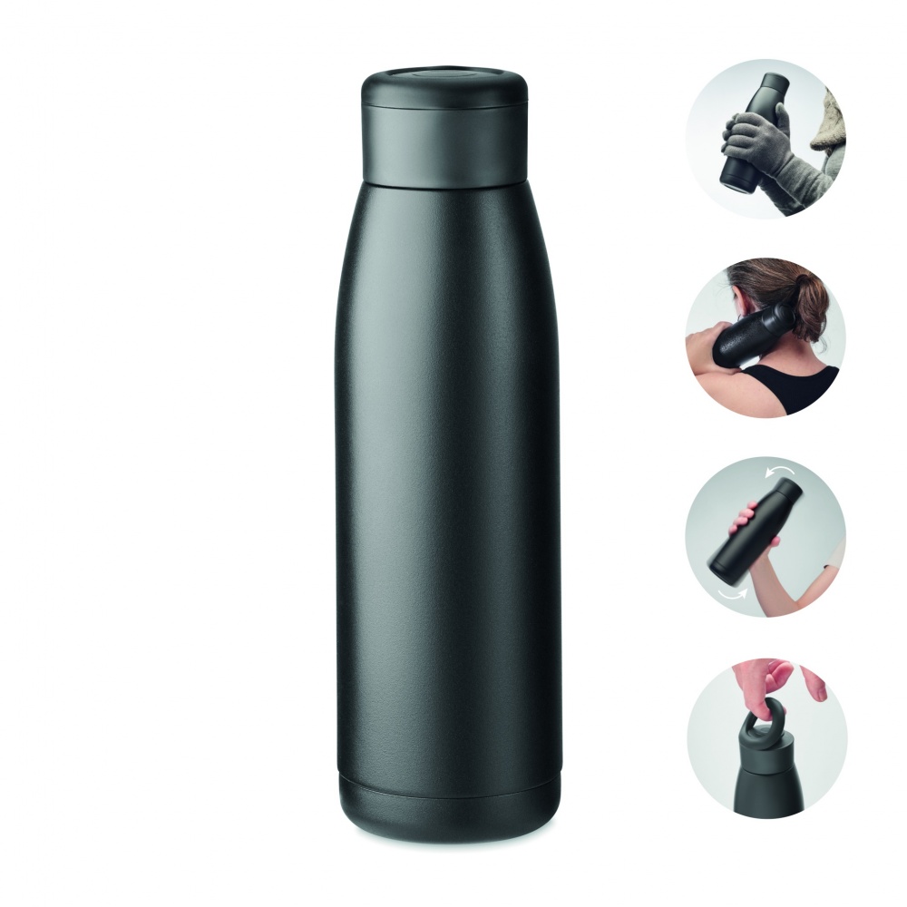 Logo trade business gifts image of: Heat-cool double wall bottle
