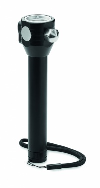 Logotrade advertising product picture of: 3-in-1 aluminum flashlight with an emergency hammer and seatbelt cutter, customizable with printing