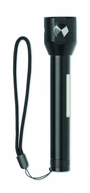 Logo trade promotional merchandise image of: 3-in-1 aluminum flashlight with an emergency hammer and seatbelt cutter, customizable with printing