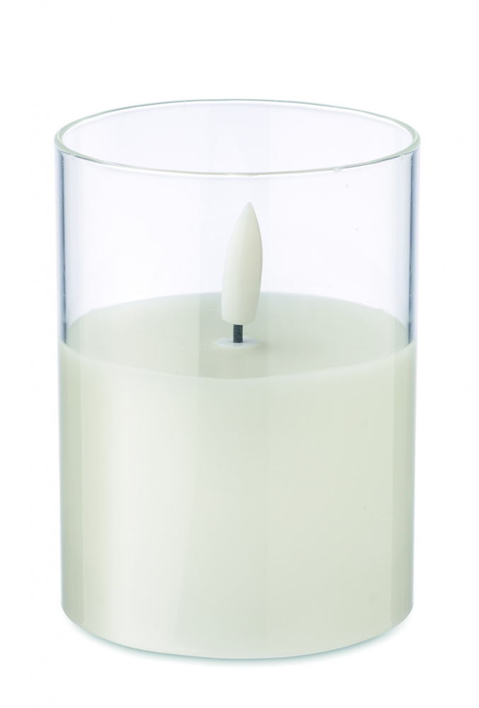 Logo trade promotional gifts picture of: LED wax candle in glass holder