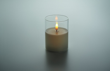 Logo trade promotional merchandise picture of: LED wax candle in glass holder