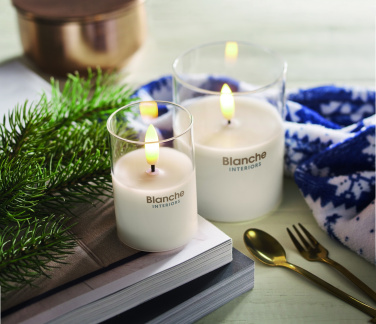 Logotrade corporate gift picture of: LED wax candle in glass holder