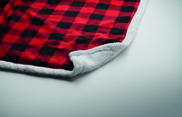 Logo trade promotional merchandise picture of: RPET sherpa fleece blanket