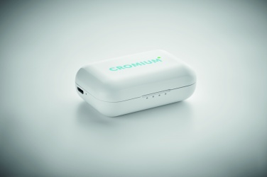 Logo trade promotional merchandise picture of: TWS earbuds with charging base