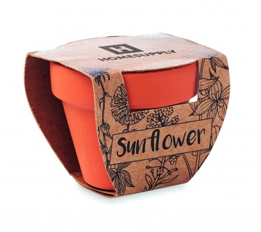 Logo trade promotional merchandise picture of: Terracotta pot 'sunflower'
