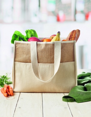 Logotrade promotional merchandise picture of: Jute and canvas cooler bag
