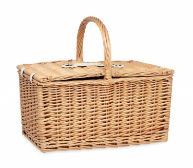 Logotrade promotional gift picture of: Wicker picnic basket 4 people