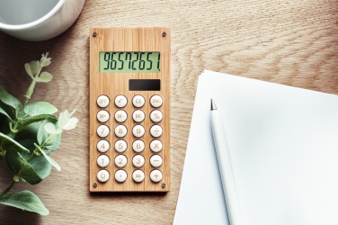 Logotrade promotional giveaway picture of: 8 digit bamboo calculator