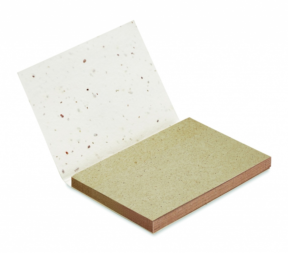 Logo trade corporate gifts image of: Grass/seed paper memo pad