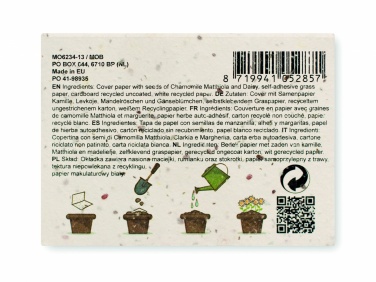 Logo trade promotional gifts picture of: Grass/seed paper memo pad