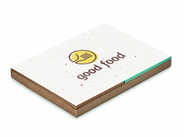 Logo trade business gifts image of: Grass/seed paper memo pad