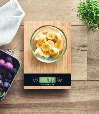 Logotrade promotional product picture of: Bamboo digital kitchen scales