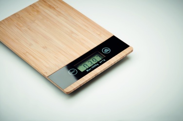 Logo trade promotional item photo of: Bamboo digital kitchen scales