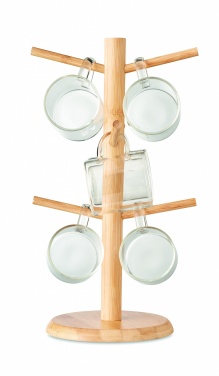 Logo trade promotional giveaway photo of: Bamboo cup set holder
