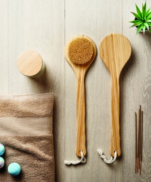 Logo trade business gift photo of: Bamboo bath brush