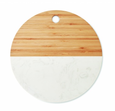 Logo trade promotional giveaways image of: Marble/ bamboo serving board