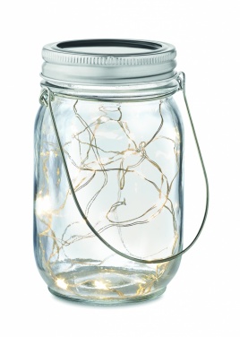Logo trade advertising products picture of: Solar mason jar outdoor lamp
