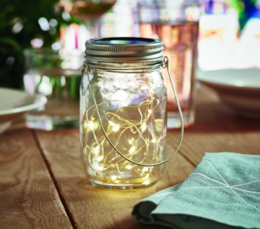 Logo trade promotional items picture of: Solar mason jar outdoor lamp
