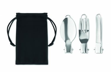Logo trade promotional merchandise picture of: 3-piece camping cutlery set