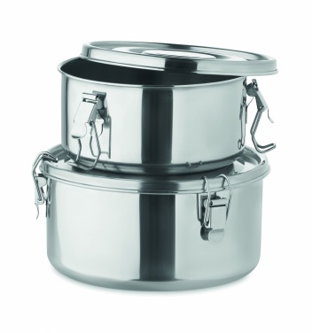 Logo trade promotional gift photo of: Set of 2 stainless steel boxes