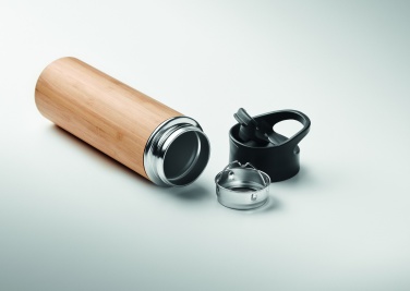 Logotrade promotional item image of: Double wall bamboo flask 450ml