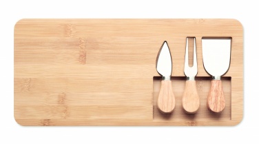 Logo trade business gift photo of: Bamboo Cheese board set Leipzig
