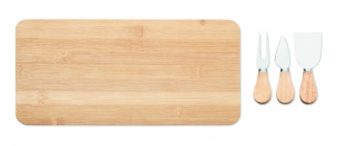 Logotrade promotional giveaways photo of: Bamboo Cheese board set Leipzig